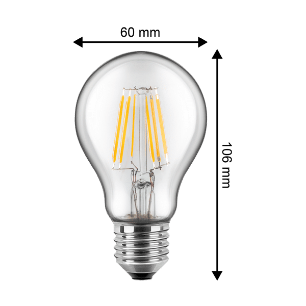 12 - 24 V LED AC/DC Filament Glühfaden Birne 4,2 Watt 470 Lumen (ersetzt 40  Watt) warmweiß E27
